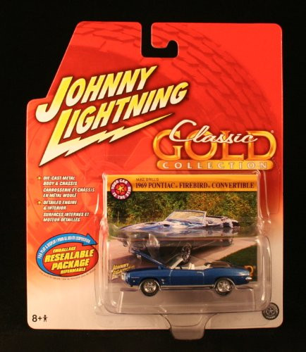 1969 PONTIAC FIREBIRD CONVERTIBLE BLUE Johnny Lightning 2006 CLASSIC GOLD COLLECTION 164 Scale DieCast Vehicle