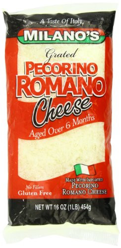 Milanos Romano Cheese Bags Grated Pecorino 16 Ounce