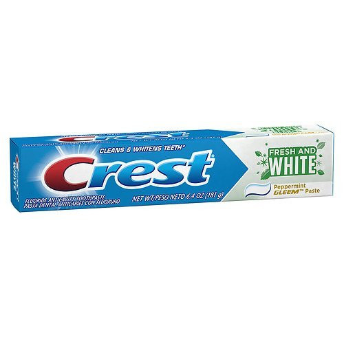 Crest Gleem Fresh and White Fluoride Anticavity Toothpaste Peppermint 64 oz Pack of 2