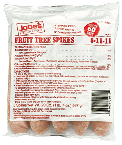 Jobes 02012 Fruit  Citrus Fertilizer Bag 5 Spikes per Pack