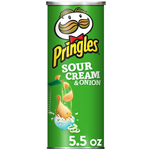 Pringles Potato Crisps Chips Sour Cream and Onion Flavored 55 oz Can Pringles Potato Crisps Chips Sour Cream and Onion Flavored 55 oz Can
