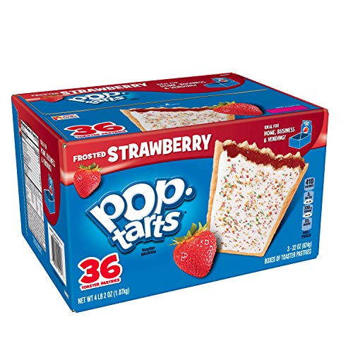 PopTarts Breakfast Toaster Pastries Frosted Strawberry Flavored 66 oz 36Count