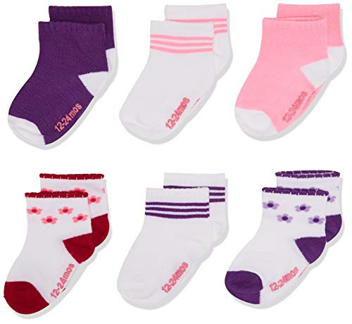 Hanes Girls Toddler Ankle Socks Assorted 64T5T Months Pack of 6