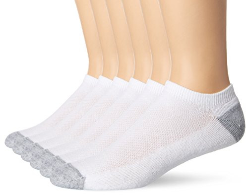 Hanes Mens FreshIQ XTemp Comfort Cool No Show 6Pack WhiteGrey Shoe Size 612