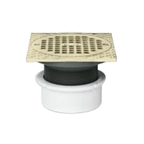 Oatey 72077 PVC General Purpose Drain with 5Inch NI Grate and Square Ring 3Inch or 4Inch