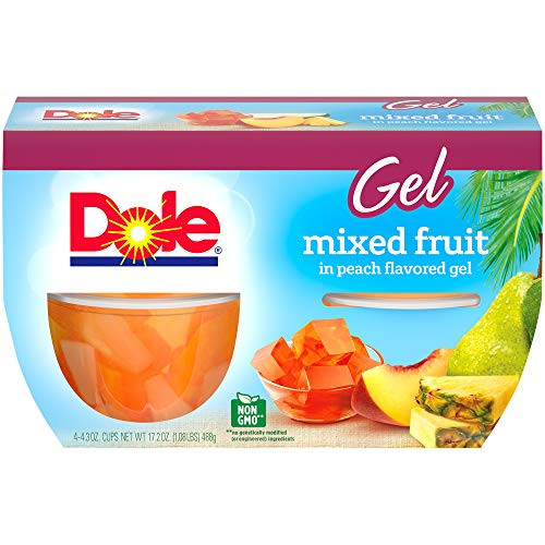 DOLE FRUIT BOWLS Mixed Fruit in Peach Flavored Gel 43 Ounce 4 Cups