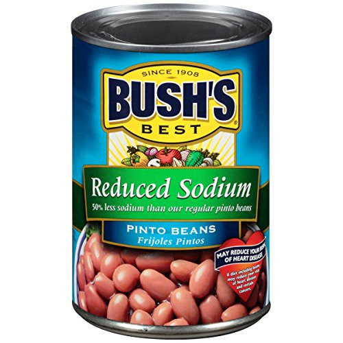 Bushs Best Reduced Sodium Pinto Beans 16 Ounce