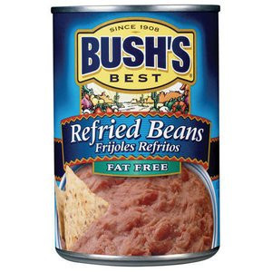 Bushs Best Refried Beans Fat Free 16oz Can Pack of 6