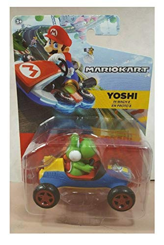 Mario Kart Jakks Nintendo Yoshi in Blue Mach 8 Vehicle 25 inch Figure