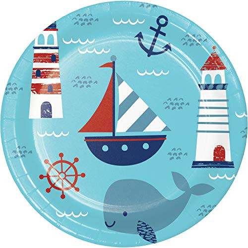 Nautical Baby Shower Paper Plates 24 ct