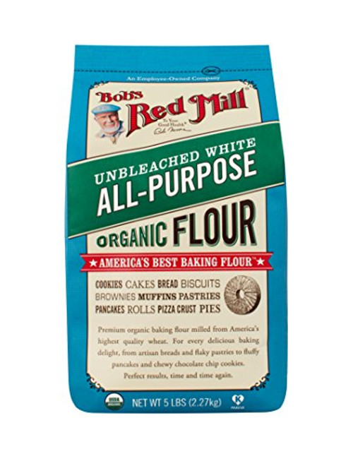 Bobs Red Mill Organic Unbleached White AllPurpose Flour 5pound