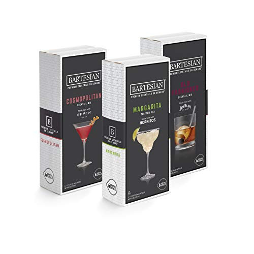 Bartesian Cosmopolitan Margarita and Old Fashioned Cocktail Mixer Capsules Pack of 18 Cocktail Capsules for Bartesian Premium Cocktail Maker 55405 Bartesian Cosmopolitan Margarita and Old Fashioned Cocktail Mixer Capsules Pack of 18 Cocktail Capsules for Bartesian Premium Cocktail Maker 55405