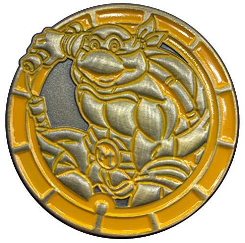 Golden Michelangelo Emblem  Limited Edition TMNT Collectible Pin
