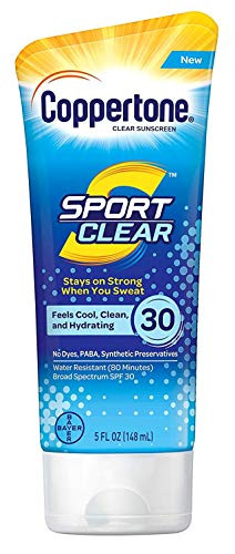 Coppertone Spf#30 Sport Clear Sunscreen 5 Ounce Tube 148ml 3 Pack