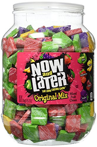 Now and Later Original Chews Candy Assorted 90 Ounce Jar 150 Count 01763
