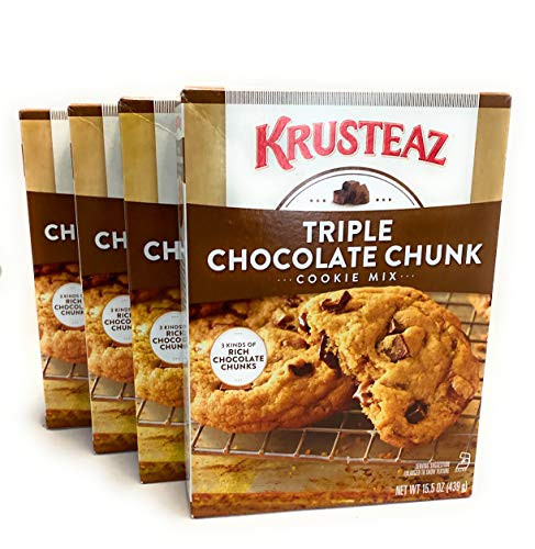 Krusteaz Bakery Style Cookie Mix Triple Chocolate Chunk 155 Ounce Pack of 4