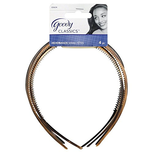 Goody WoMens Classics Headband Assorted Pattern 4 Count