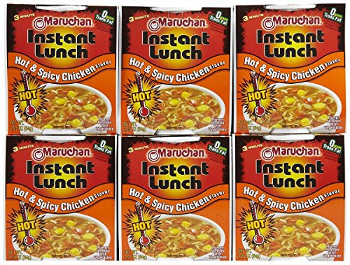 Maruchan Instant Lunch Hot and Spicy Chicken Flavor Soup  225 oz  6 Pack