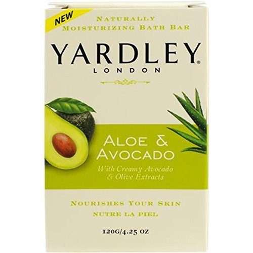 Yardley Bar Soap Botanical Aloe  Avocado 425 Ounce Pack of 5