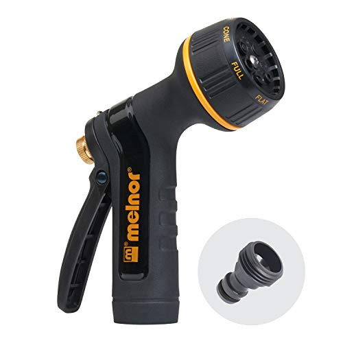 Melnor 65040AMZ XT Metal Rear Trigger Nozzle with QuickConnect Product Adapter Set Amazon Bundle