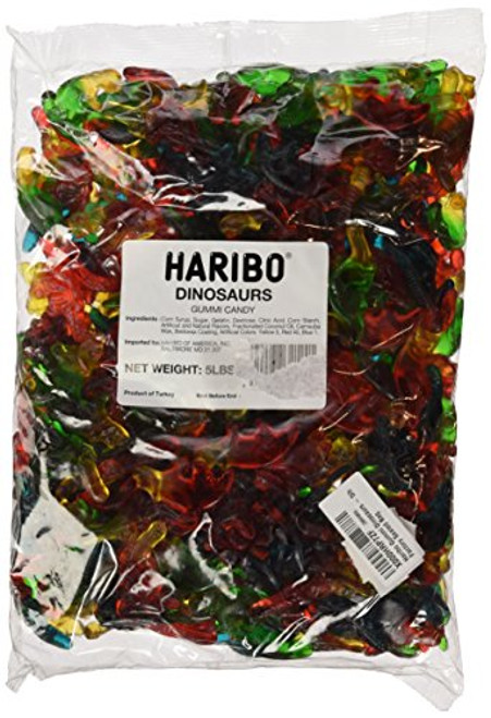 Haribo Gummi Candy Dinosaurs 5 Pound