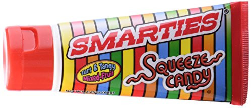 Smarties Tangy Mixed Fruit Liquid Squeeze Candy Tubes  12 Ct Case