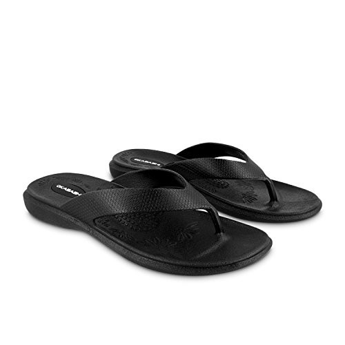 Okabashi Womens Maui Flip Flops  Sandals ML  W89 Black