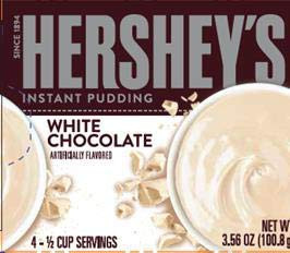 Hersheys Instant White Chocolate Pudding Mix Pack of 4