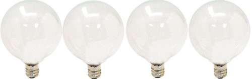 GE Globe Light Bulbs 40 Watt 290 Lumen Candelabra Light Bulb Base Soft White 4Pack Vanity Light Bulbs