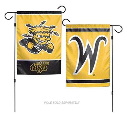 NCAA Wichita State University Shockers 125 x 18 Inch 2Sided Garden Flag Logo NCAA Wichita State University Shockers 125 x 18 Inch 2Sided Garden Flag Logo