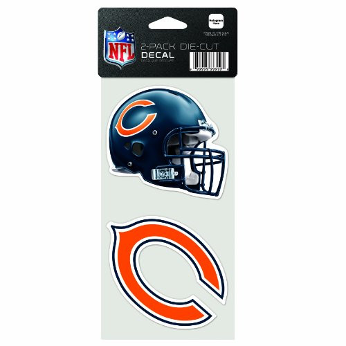 NFL Chicago Bears 2Piece DieCut Decal 4 x 8