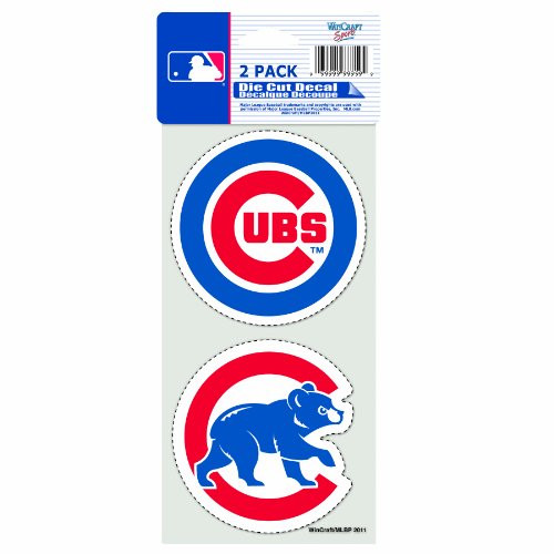MLB Chicago Cubs 2Piece DieCut Decal 4 x 8