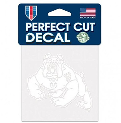WinCraft NCAA Fresno State University Bulldogs Logo 4 x 4 inch Outdoor White Decal