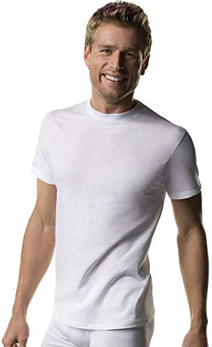 Hanes Mens Freshiq Comfortsoft Crewneck TShirt Bonus Pack White XLarge