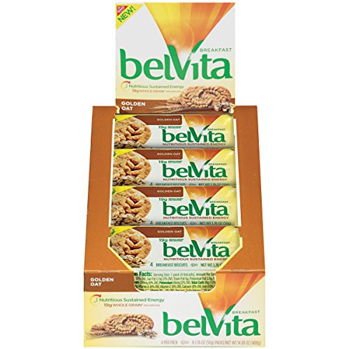 belVita Breakfast Biscuits Golden Oat Flavor 8 Packs 4 Biscuits Per Pack