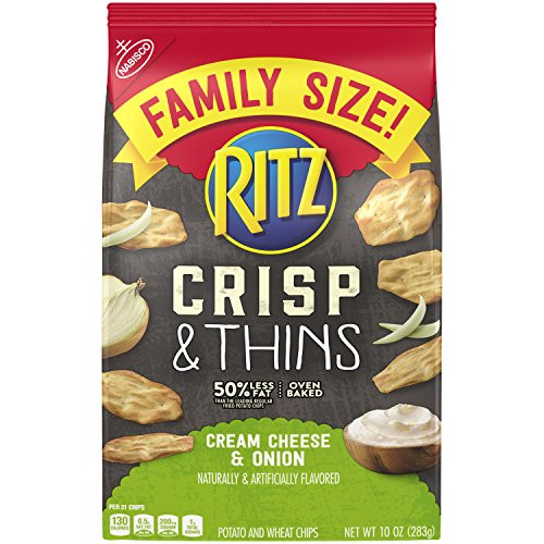 Ritz Crisps  Thins Cream Cheese  Onion Chips 10 Ounce