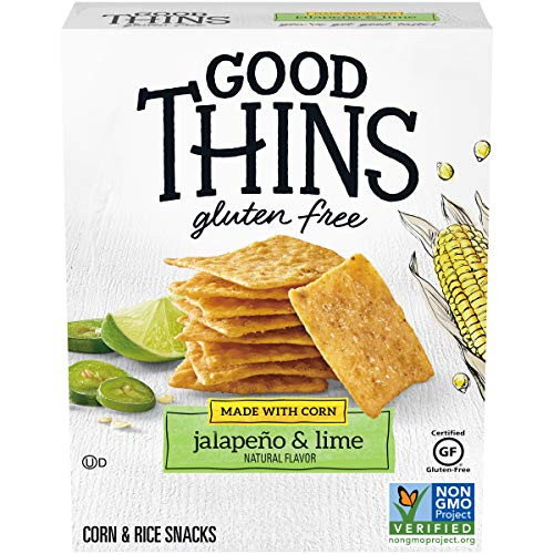 Good Thins Jalapeño Lime Corn Rice Snacks Gluten Free Crackers 35 oz Good Thins Jalapeño Lime Corn Rice Snacks Gluten Free Crackers 35 oz