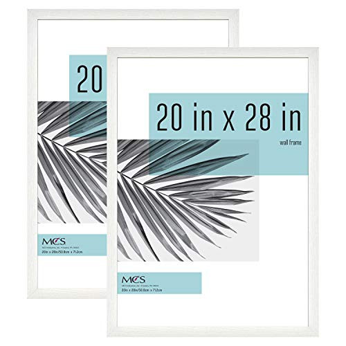 MCS Industries 63811 20x28 Inch 2Pack White Woodgrain Studio Gallery Frame 20x28 2 Count