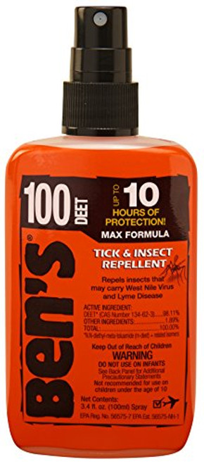 Bens 100 DEET Mosquito Tick and Insect Repellent 34 Ounce Pump