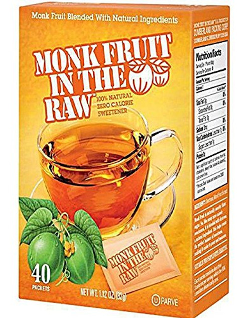 Monk Fruit In The Raw Zero Calorie Sweetener 40 CT Monk Fruit In The Raw Zero Calorie Sweetener 40 CT