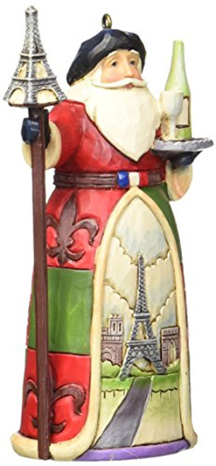 Jim Shore Heartwood Creek French Santa Stone Resin Hanging Ornament 425