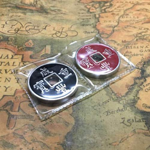 Bluether The Hopping Traditional Chinese Coins Magic Tricks 1 Set Coins for Magician Appearing Magic Vanish Coin Magic Close Up Props Gimmick Illusion