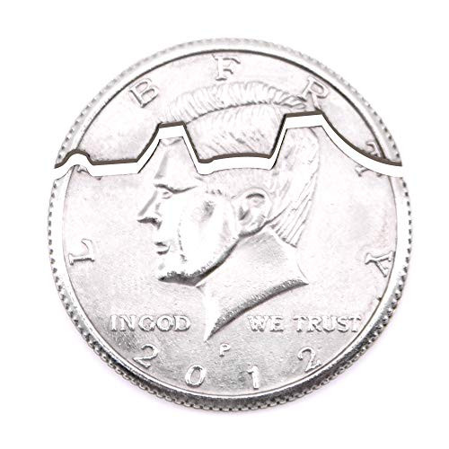 Bite Coin Magic Restore Folding Coin Magic Accessories for Magicians AppearingVanishing Coin Magic Tricks Props Illusion Half Dollar 2 Fold