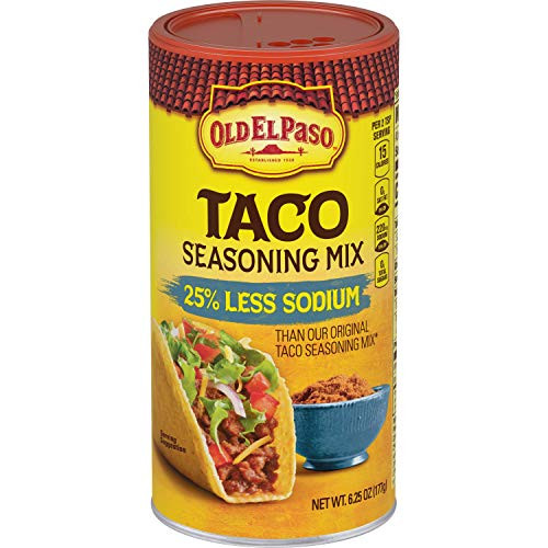 Old El Paso 25 Less Sodium Taco Seasoning Mix 625 oz