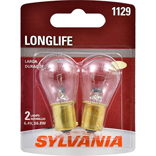 SYLVANIA  1129 Long Life Miniature  Bulb Ideal for Brake Turn Signal Applications Contains 2 Bulbs