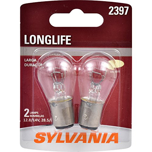 SYLVANIA  2397 Long Life Miniature  Bulb Ideal for Brake and Turn Signal Applications Contains 2 Bulbs