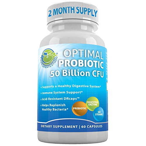 Probiotic 50 Billion CFU Prebiotic Digestive Enzymes 2 Month Supply 60 DRcaps for Men and Women Healthy Digestion Lactobacillus Acidophilus Shelf Stable Gluten Soy Dairy Free Vegan Probiotic 50 Billion CFU Prebiotic Digestive Enzymes 2 Month Supply 60 DRcaps for Men and Women Healthy Digestion Lactobacillus Acidophilus Shelf Stable Gluten Soy Dairy Free Vegan