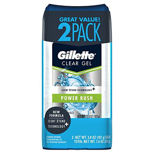 Gillette Sport High Performance Antiperspirant Deodorant Power Rush Clear Gel 38 Ounce Twin Pack Packaging may Vary Gillette Sport High Performance Antiperspirant Deodorant Power Rush Clear Gel 38 Ounce Twin Pack Packaging may Vary
