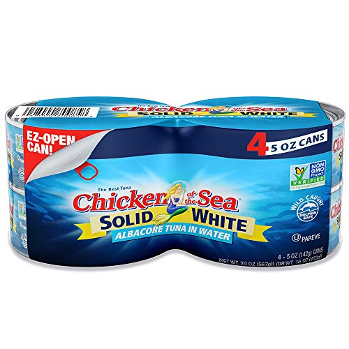 Chicken of the Sea White Albacore Tuna in Water Solid 5 Ounce Cans Pack of 4