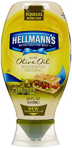 Hellmanns Mayonnaise Dressing with Olive Oil Squeeze  20 oz